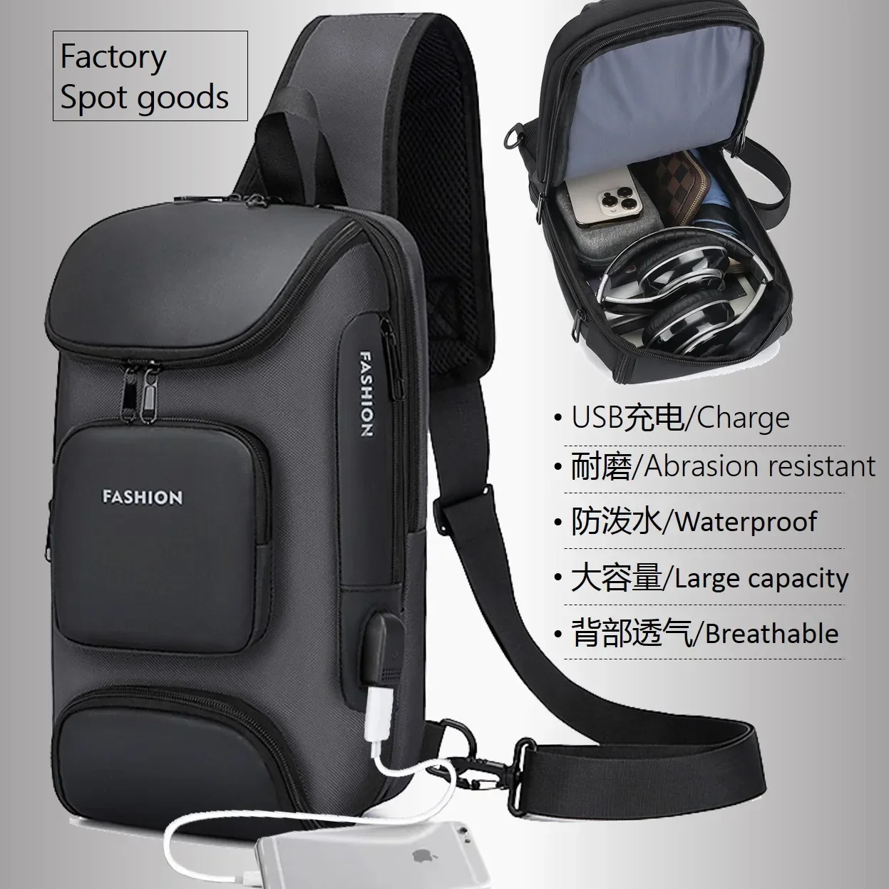 Luxury Bags China Wholesale - Sac à bandoulière antivol pour hommes,