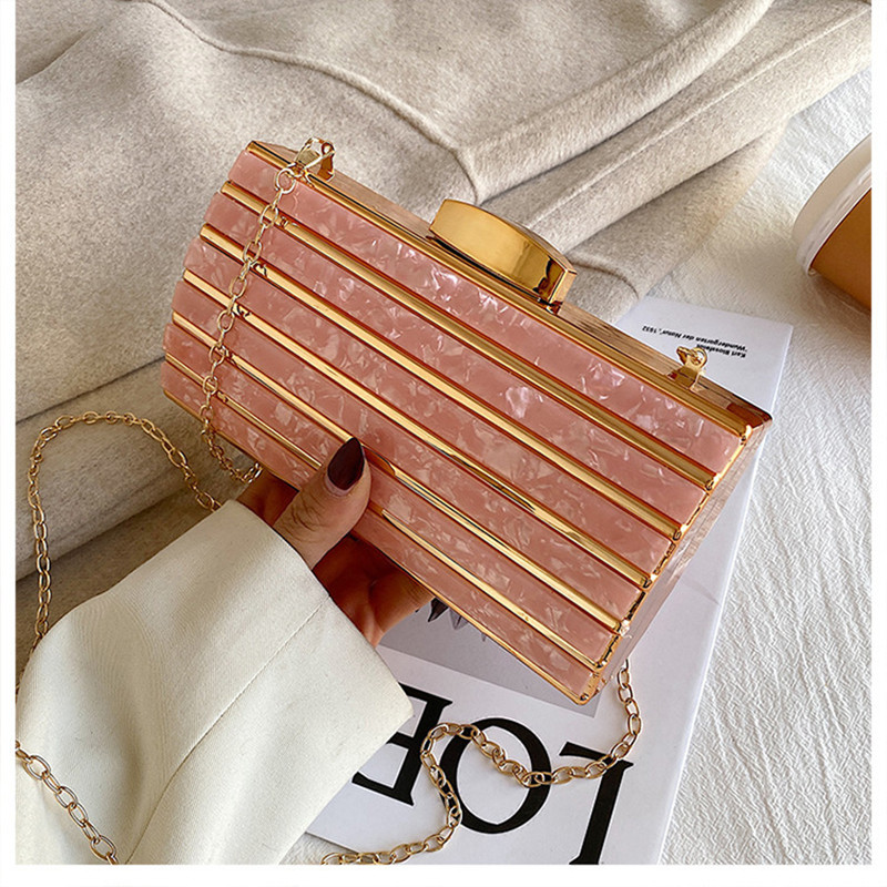 Mini Bag Evening Clutch - JOinitied-Sac à bandoulière carré en acrylique