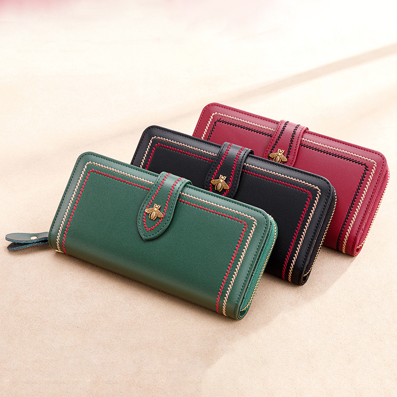 Luxury Bags Sales - Portefeuilles en cuir véritable pochette pour