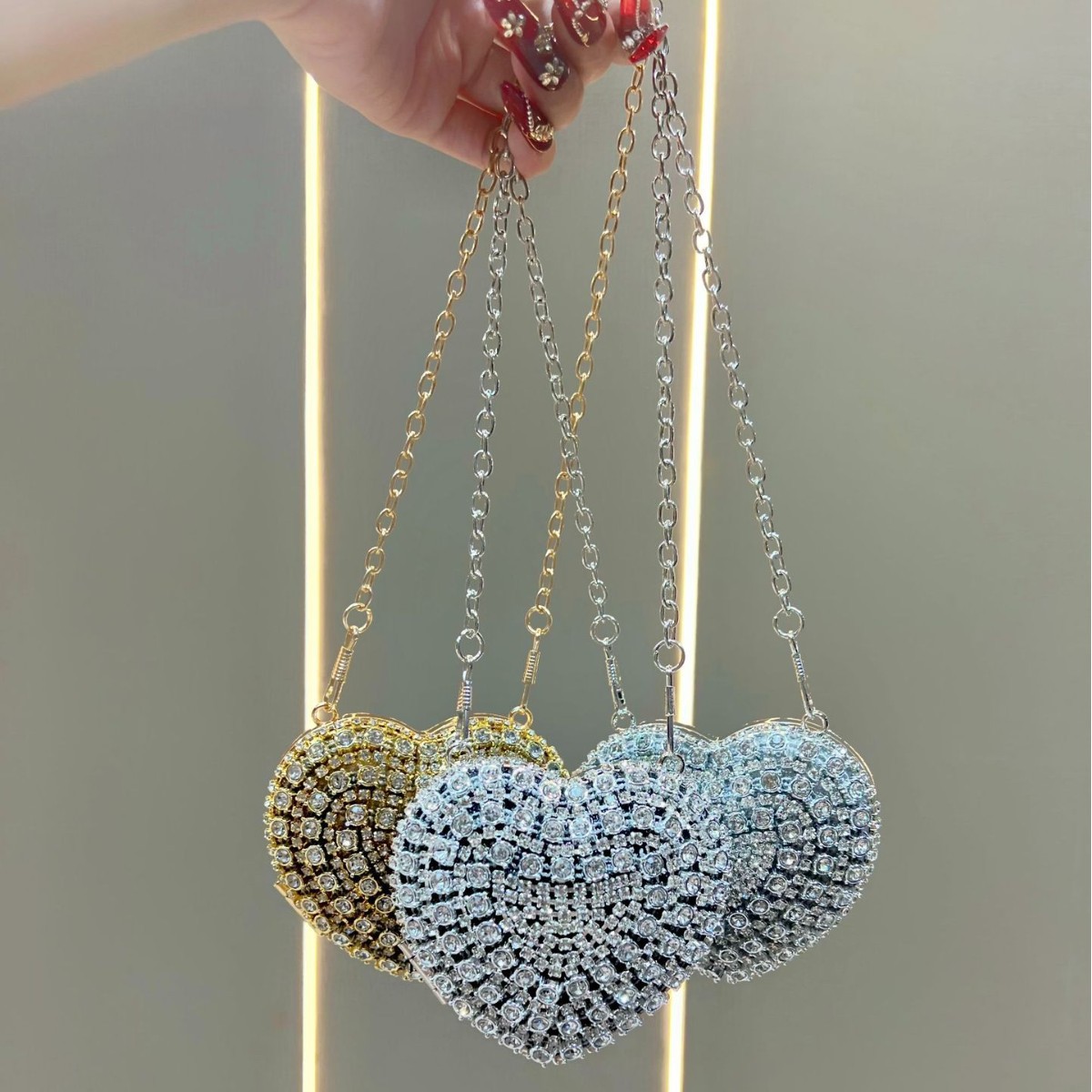 Mini Bag Evening Clutch - Pochette de luxe en strass et