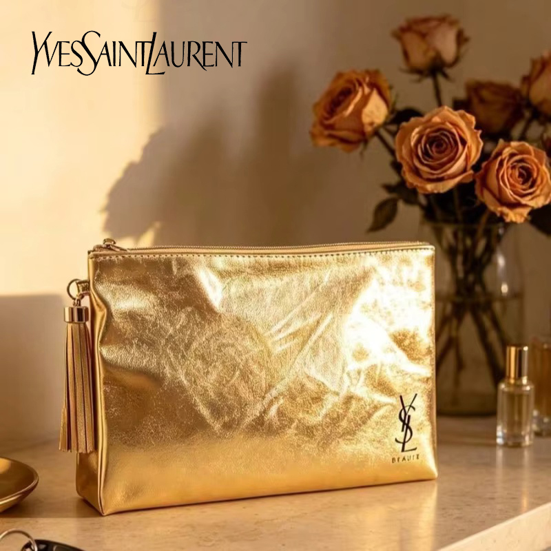 Sac cosmétique doré YSL, poche - Women Luxury Bags Ysl avis et prix