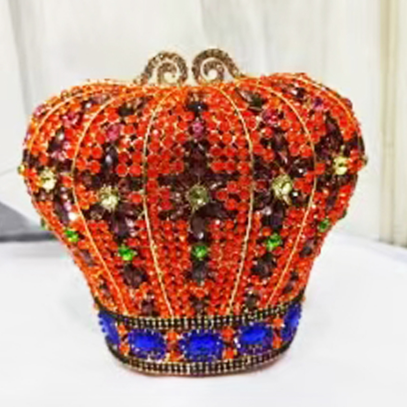 Couronne Orange grands strass  - Mini Bag Evening Clutch avis et prix